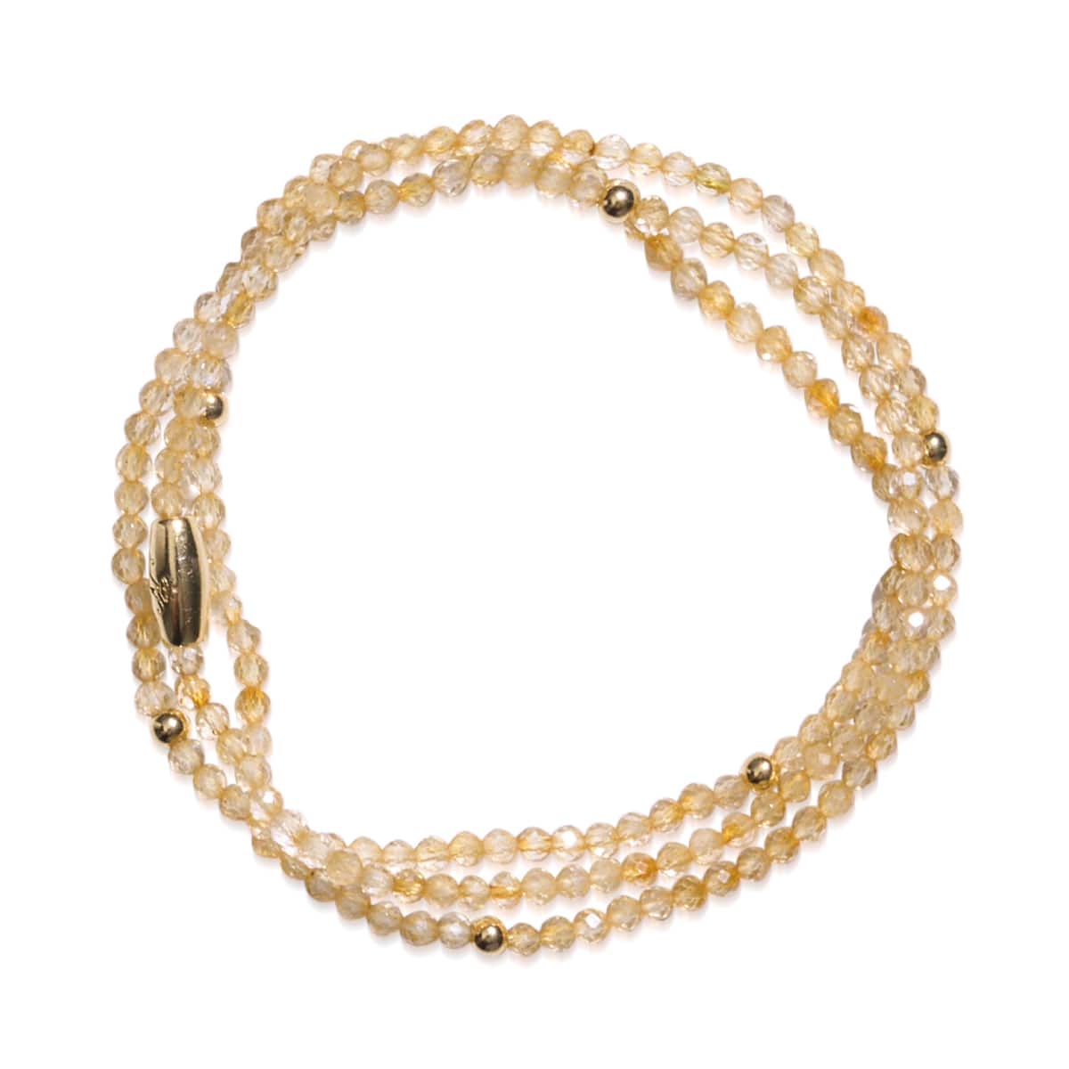 Citrine | Or Vermeil | Enveloppement de pierres précieuses